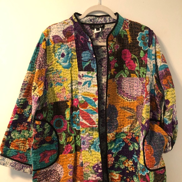 Citron Kantha Quilt Jacket - Picture 2 of 7